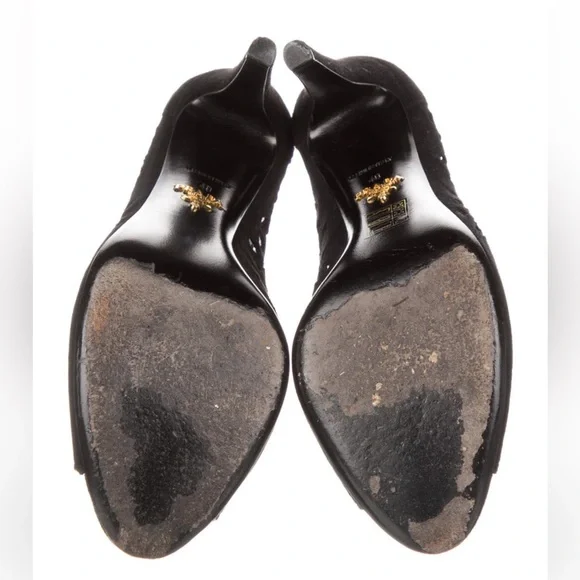 Prada Black Cutout Heels - Picture 5 of 5